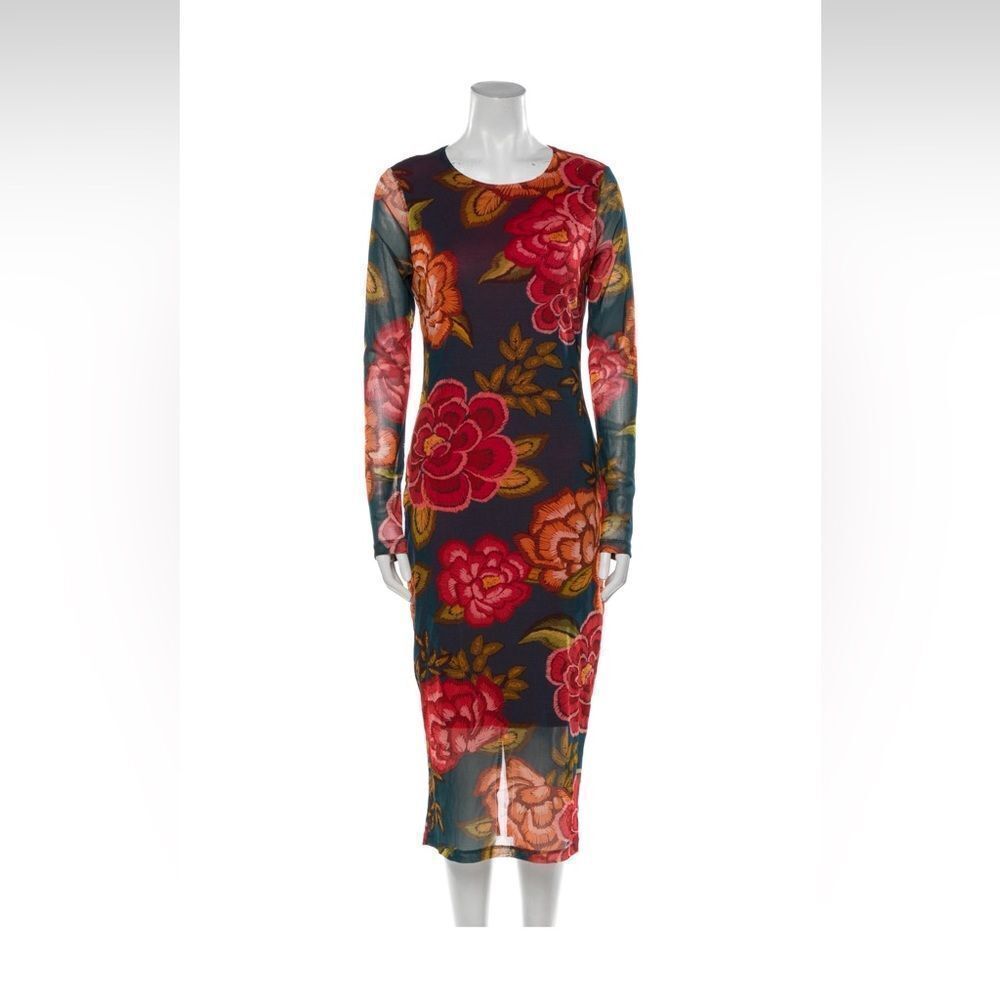 FARM RIO Floral Print Long Dress